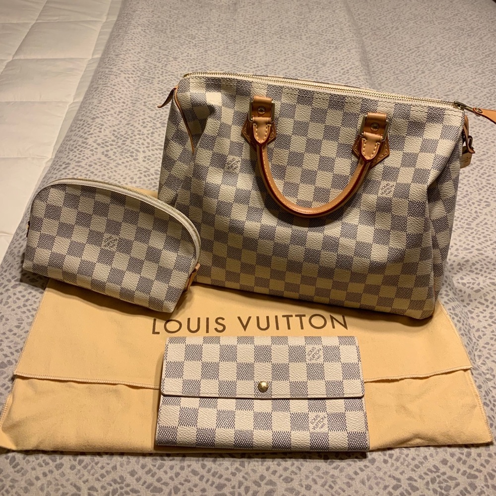 Louis Vuitton 30 Speedy with Wallet and Pouch
